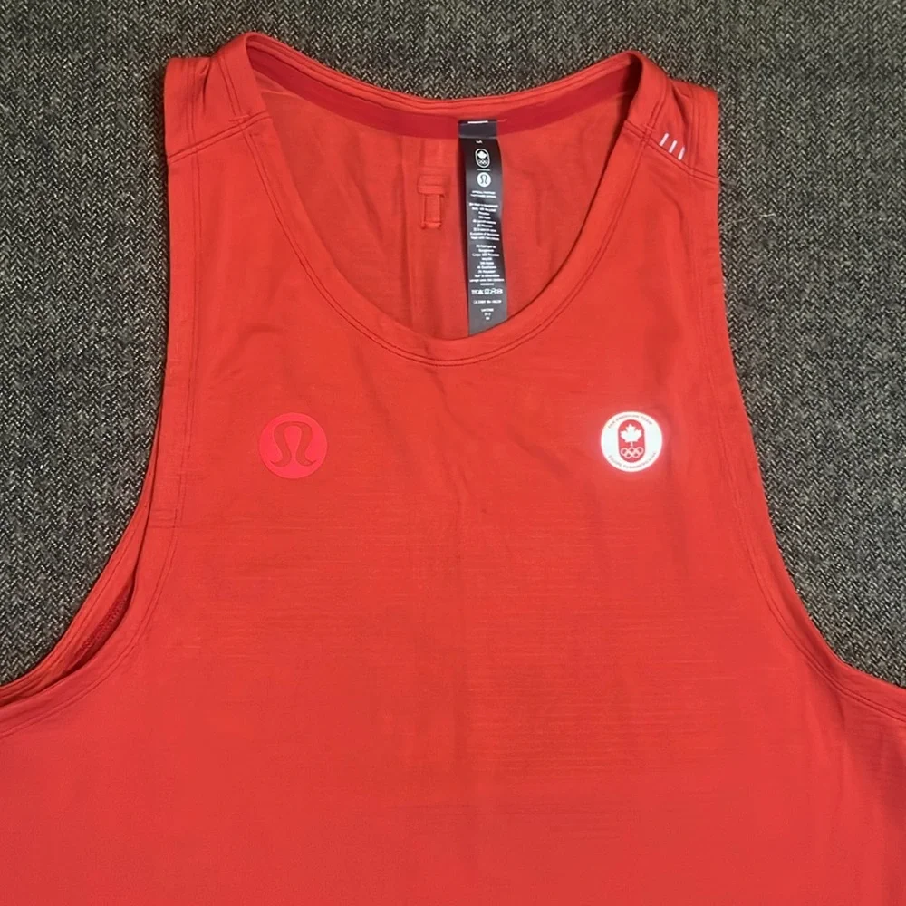 NWOT Lululemon Men’s Red Olympic Pan American Team Tank Top sz M - Picture 2 of 9